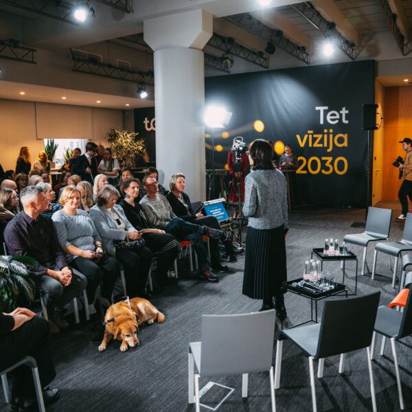 Diskusijas dalībnieki un apmeklētāji